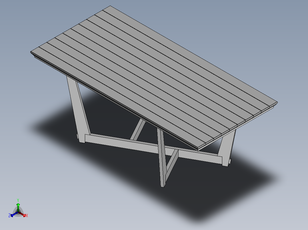 餐桌创意设计正等轴测图