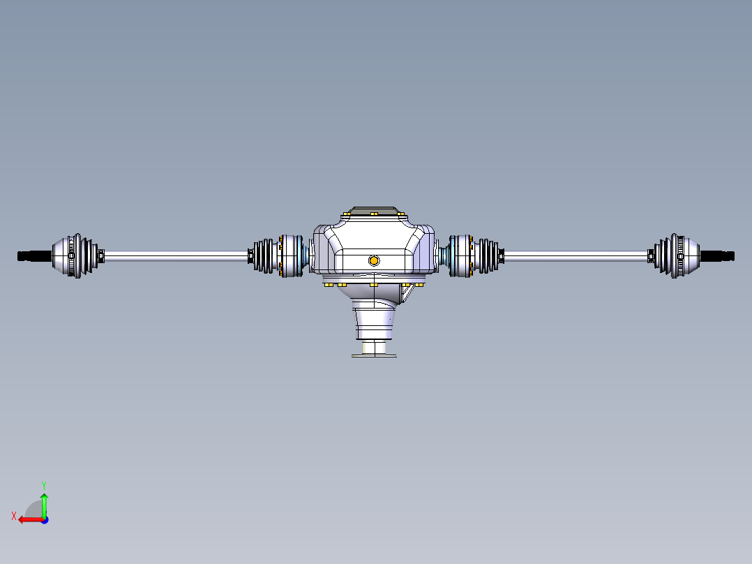 断开式驱动桥总成catia三维+CAD图纸=1082357==100后视图