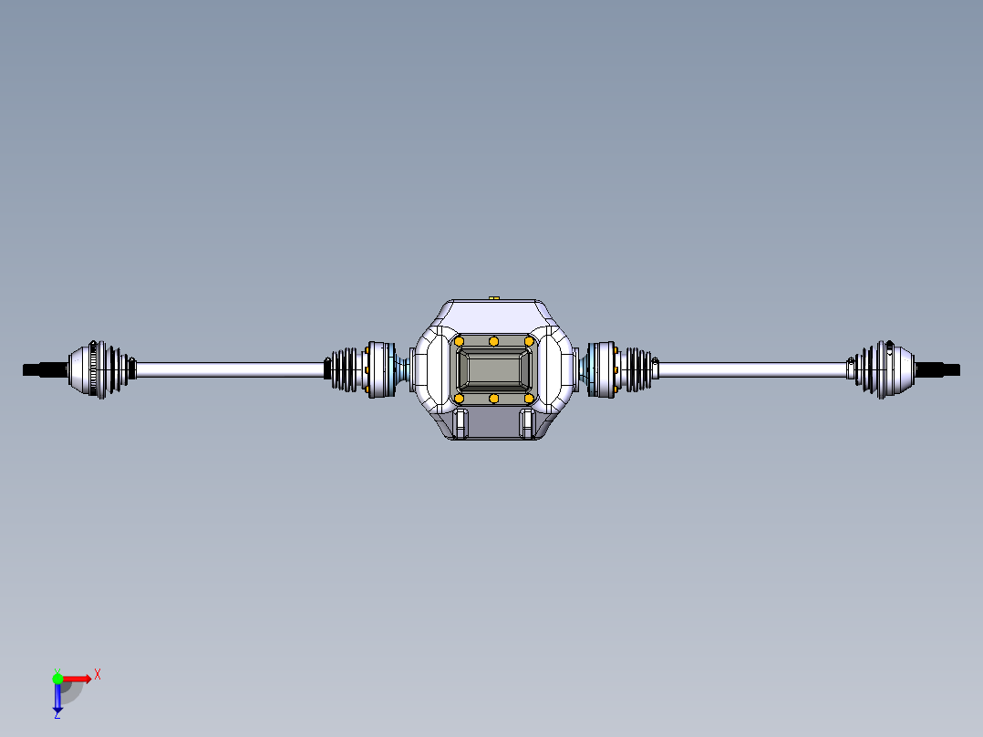 断开式驱动桥总成catia三维+CAD图纸=1082357==100俯视图