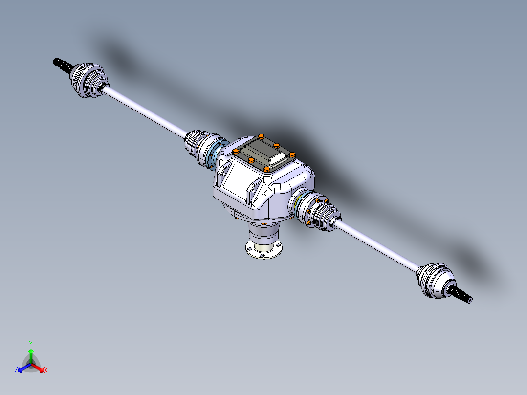 断开式驱动桥总成catia三维+CAD图纸=1082357==100正等轴测图