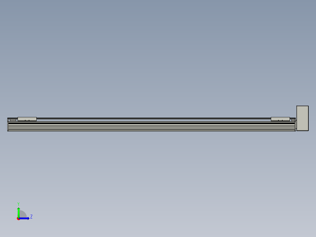 直线模组WG-LHB12-S1450-LU设计图纸左视图
