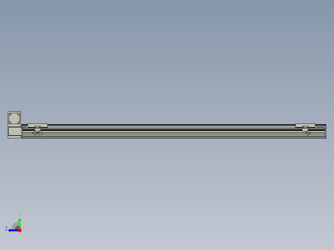 直线模组WG-LHB12-S1450-LU设计图纸右视图