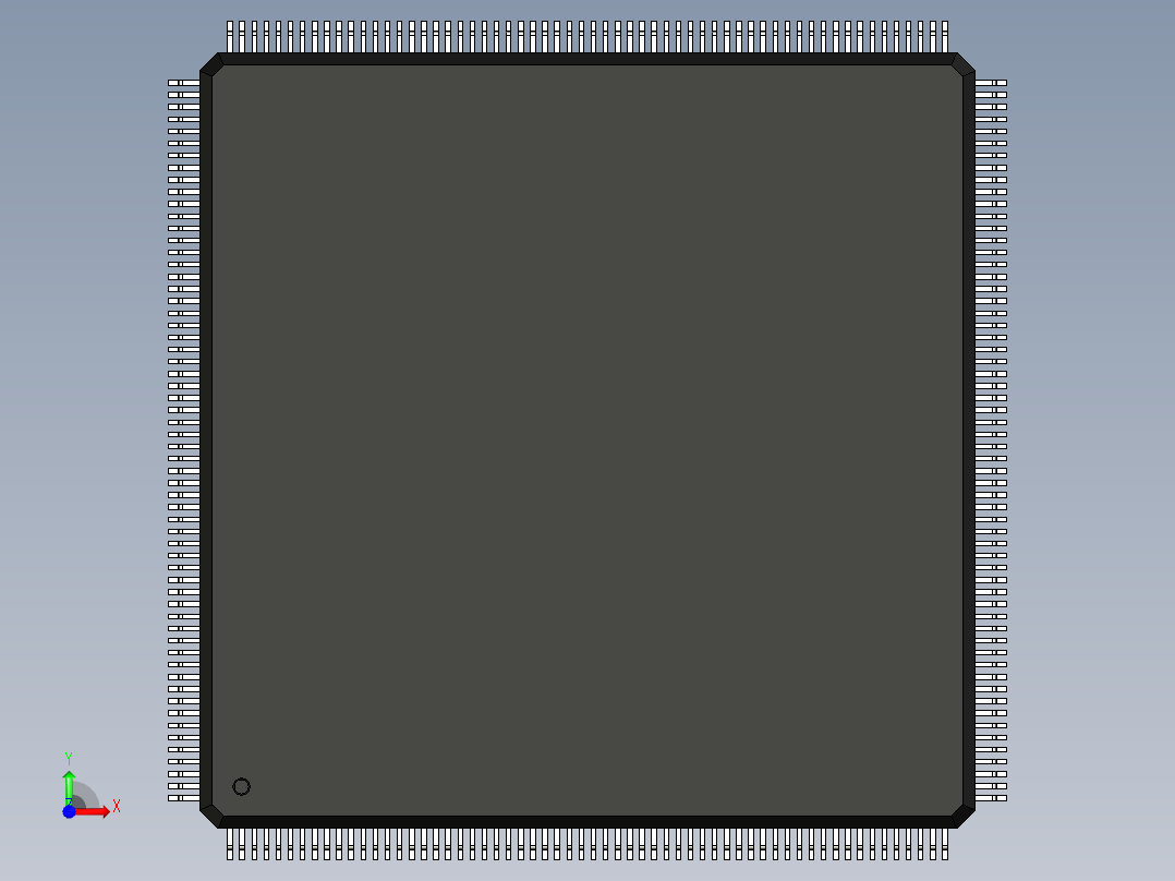 元器件3D封装QFТ240_FPT-240P-M02177前视图