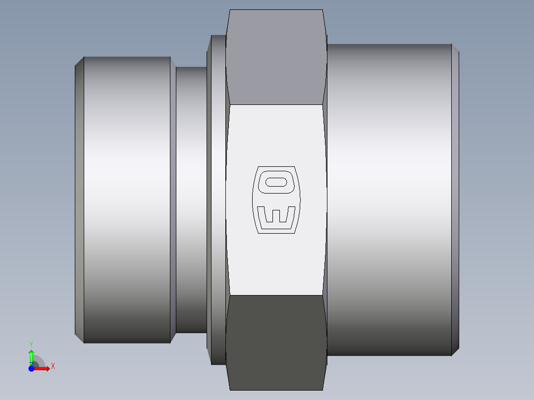 卡套式工业通用硬管接头EO_Male_Stud_connector_GE38SRCFX前视图