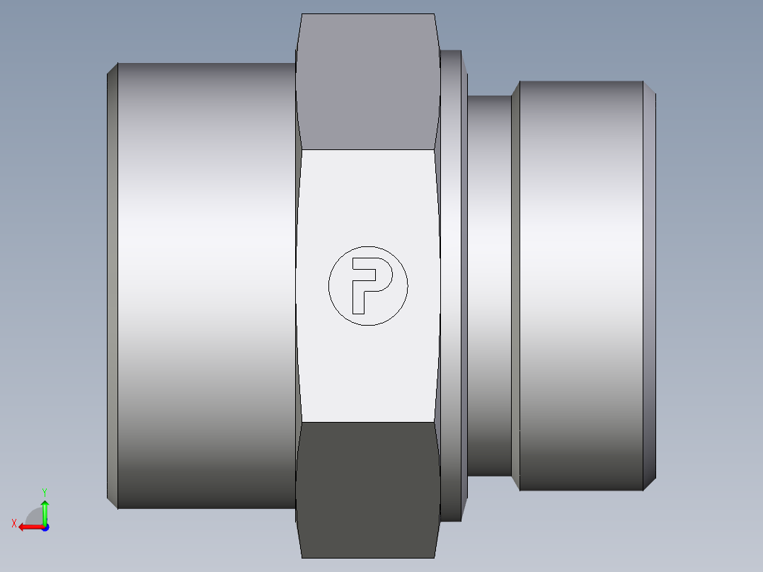 卡套式工业通用硬管接头EO_Male_Stud_connector_GE38SRCFX后视图
