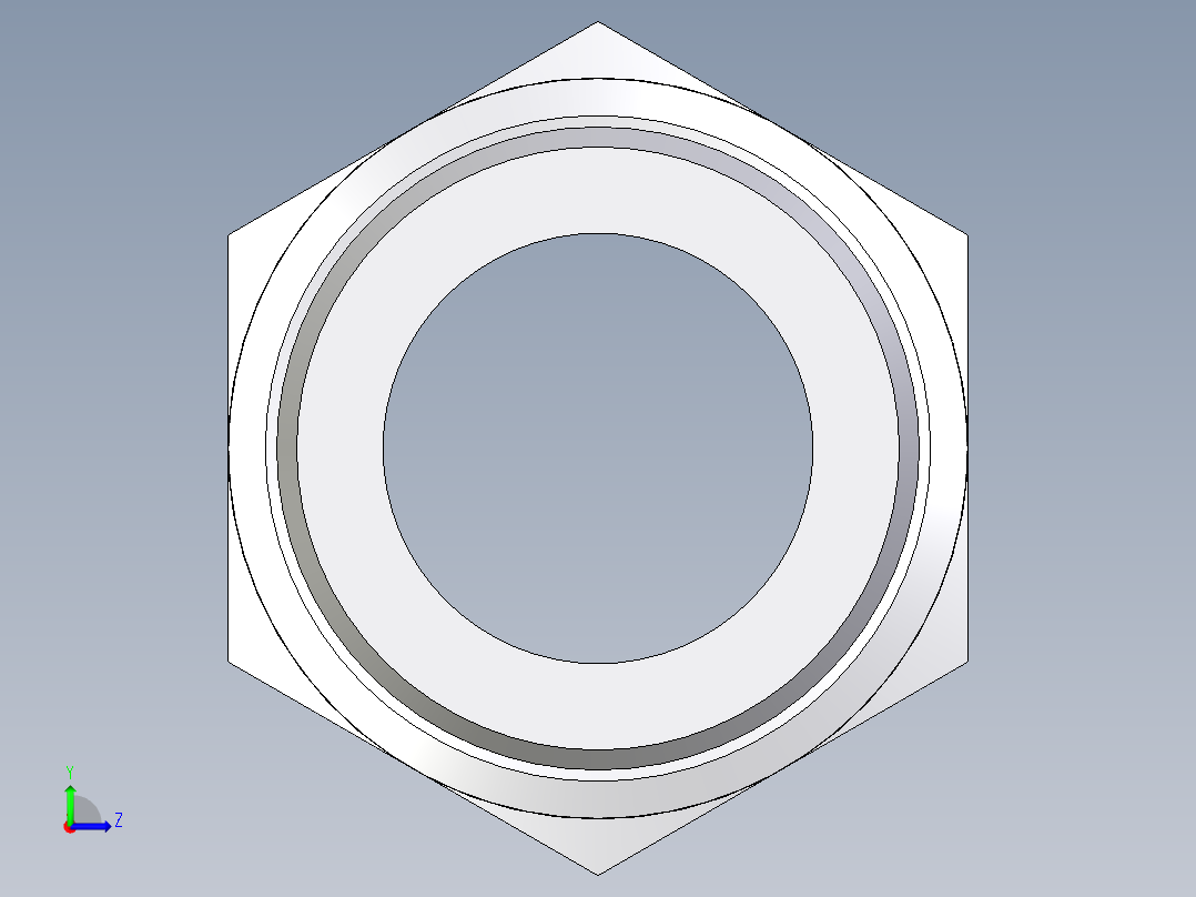 卡套式工业通用硬管接头EO_Male_Stud_connector_GE38SRCFX左视图