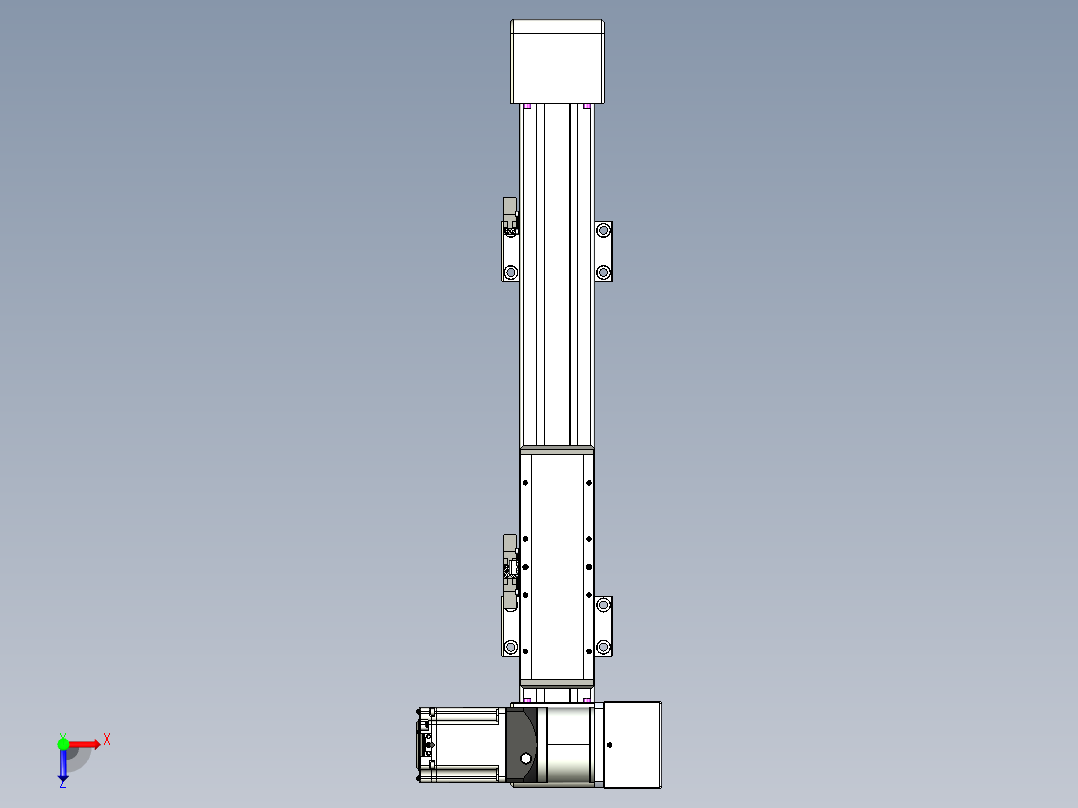 同步带滑台-欧规B8-L88-S350-L-ZP75-D3-N10俯视图