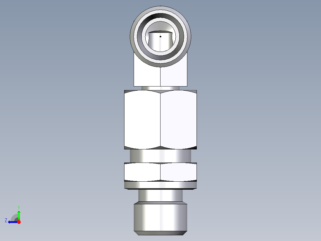 卡套式工业通用硬管接头EO_Assembled_adjustable_standpipe_elbow_EVW10LMOMD71右视图