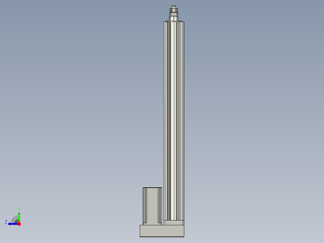 12VZ电动缸-VZ6-S500-BD右视图