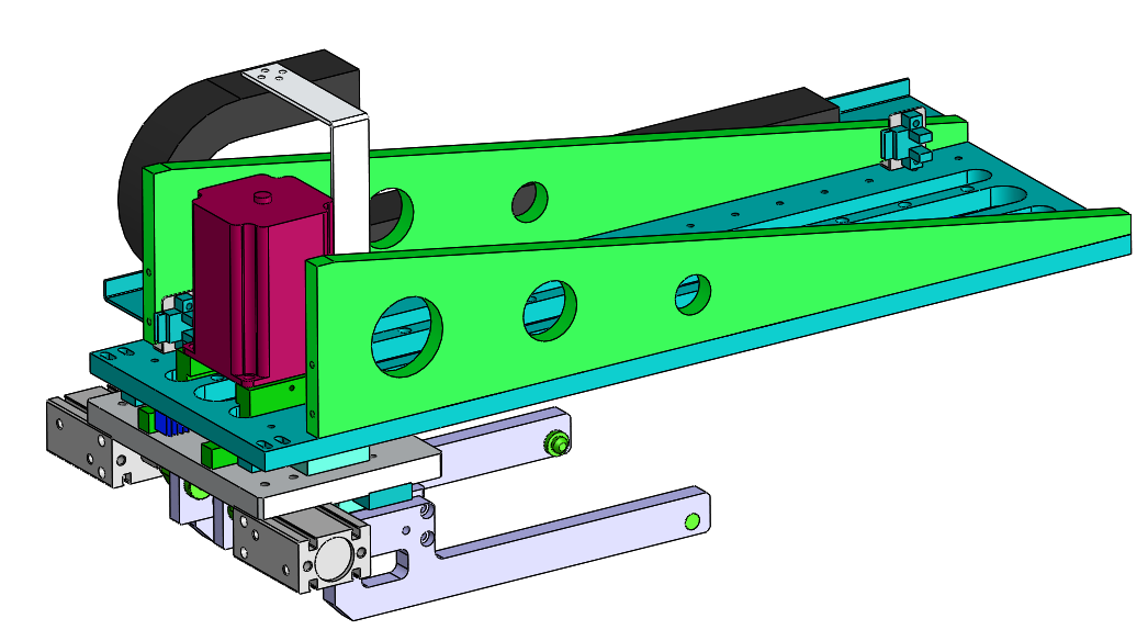 齿轮齿条传动夹爪上料模组3D模型图纸 Solidworks 附STEP