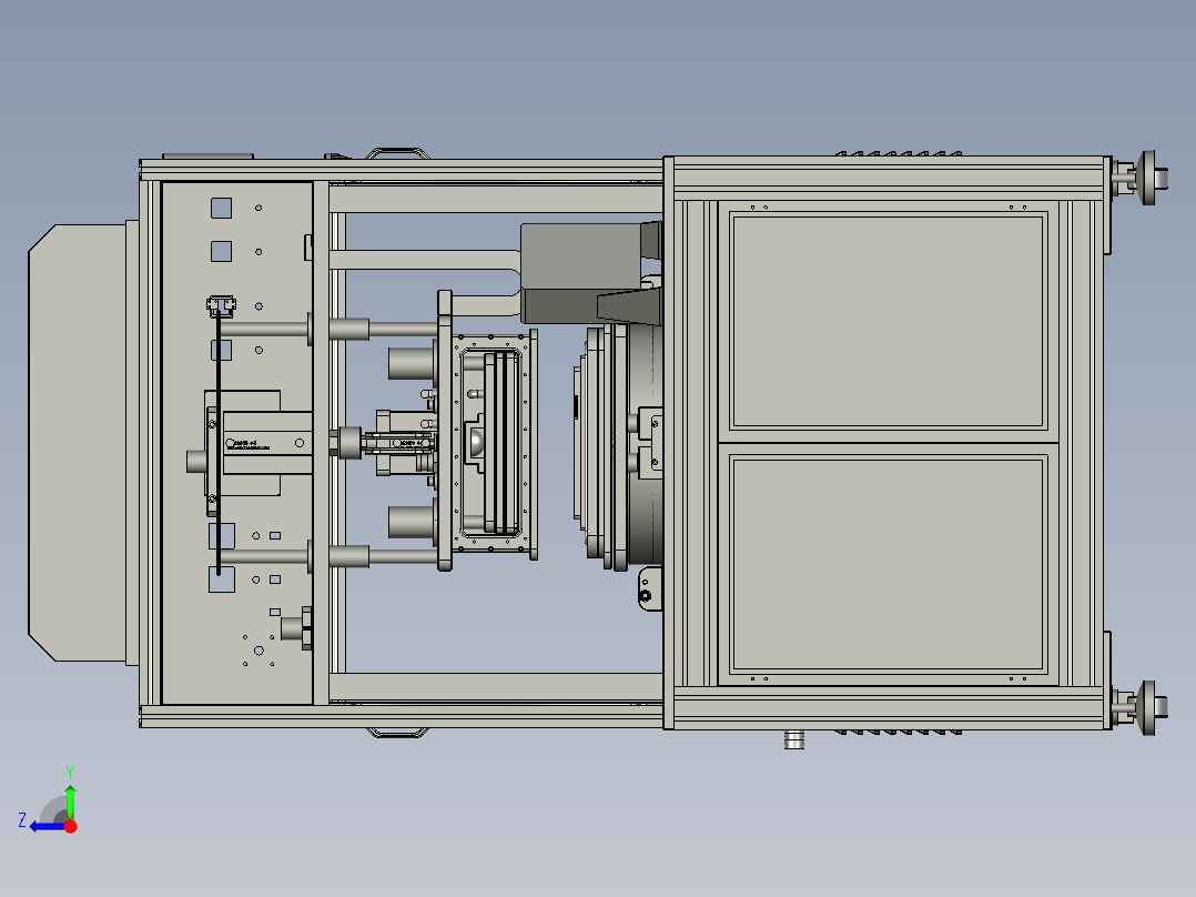 硬对硬真空贴合机3D模型右视图