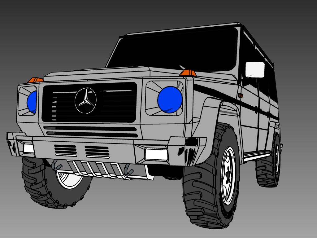 Mercedes 奔驰G级全地形越野车模型外观3D图纸