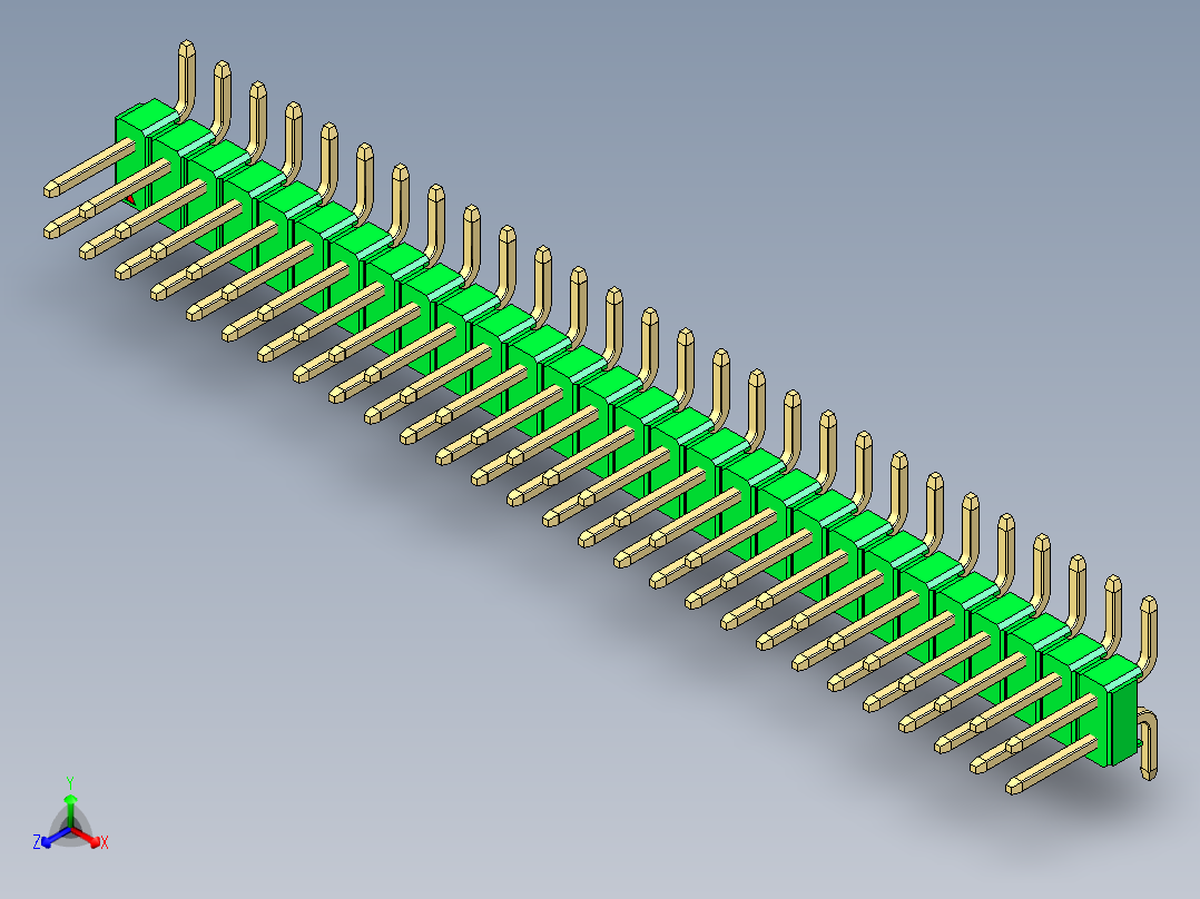 彩色公排针 100mil 2.54mm 系列-DS1022_green_56p_100mil_TypeSMT_rev1.0
