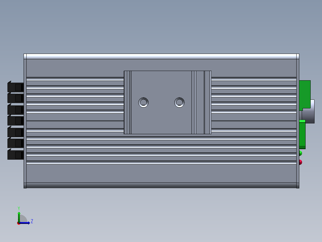 通用控制盒三维SW模型左视图