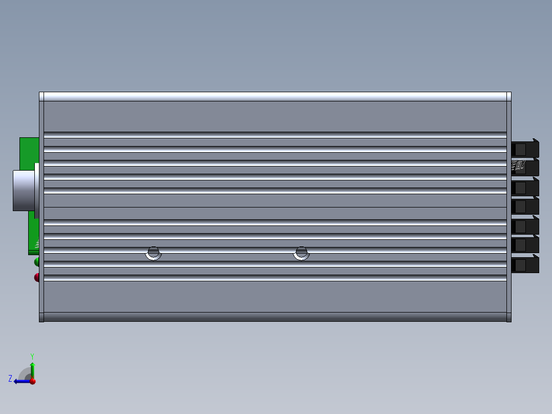 通用控制盒三维SW模型右视图