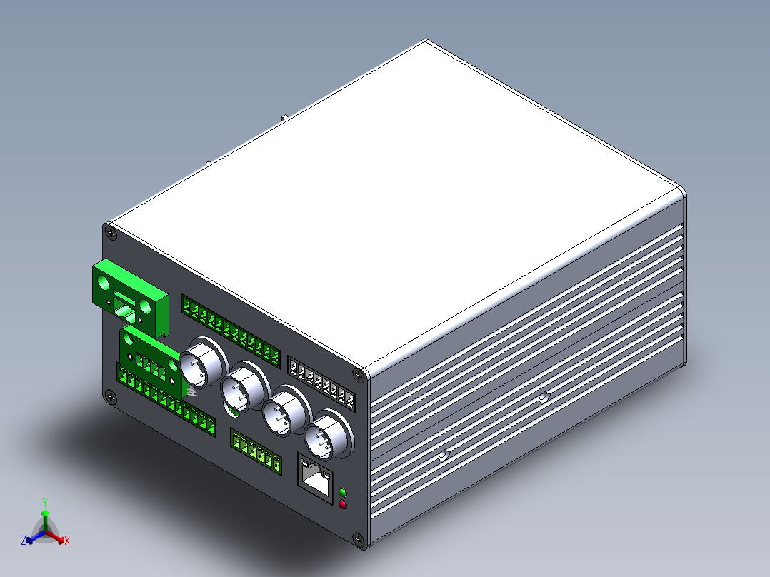 通用控制盒三维SW模型正等轴测图