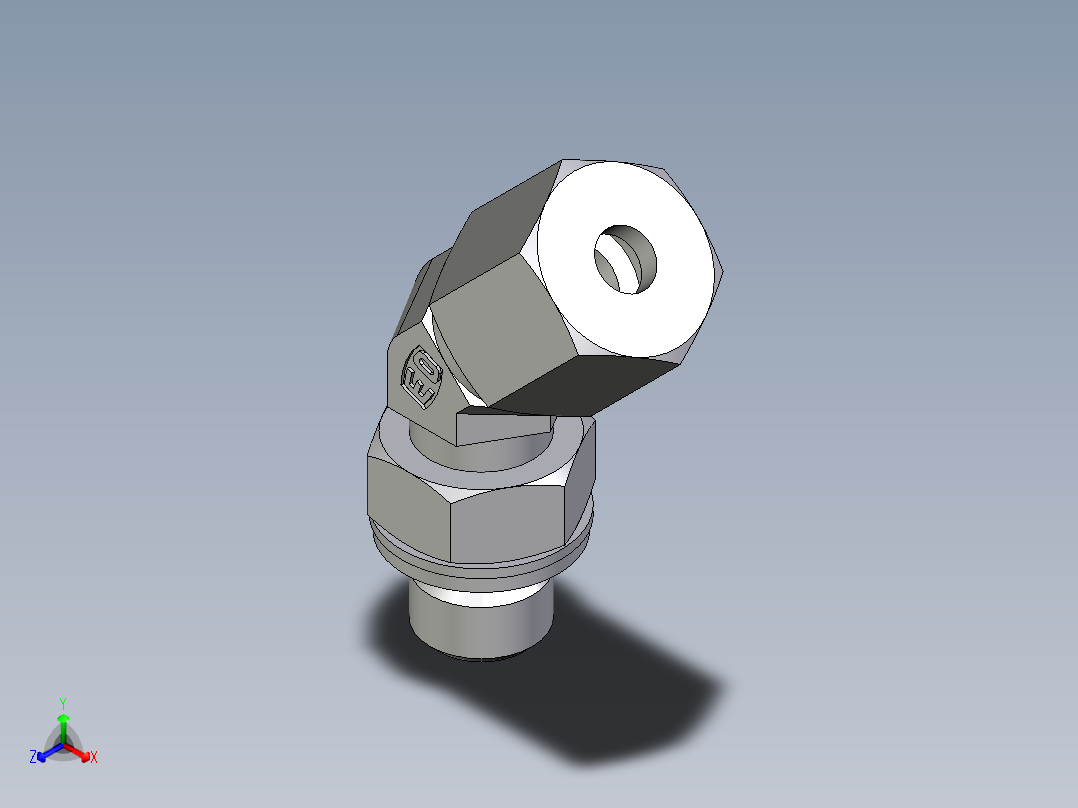 卡套式工业通用硬管接头EO_Adjustable_locknut_45_deg_elbow_VEE06ZSMCF