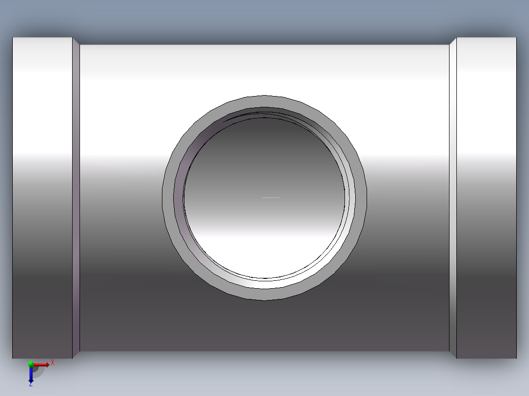 三通-异径 DN32-DN20俯视图