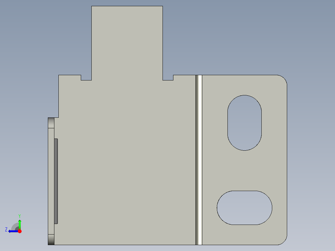 基恩士LV-S41L_bracket_kc图纸模型右视图