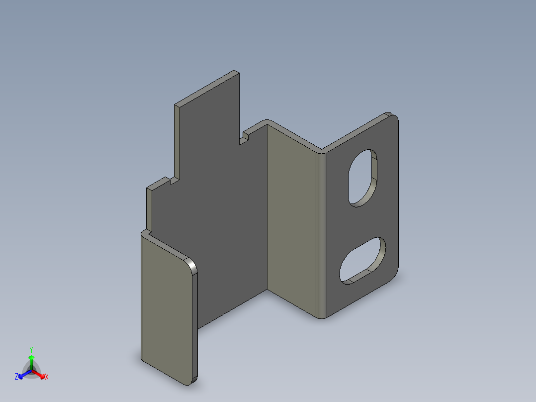 基恩士LV-S41L_bracket_kc图纸模型正等轴测图