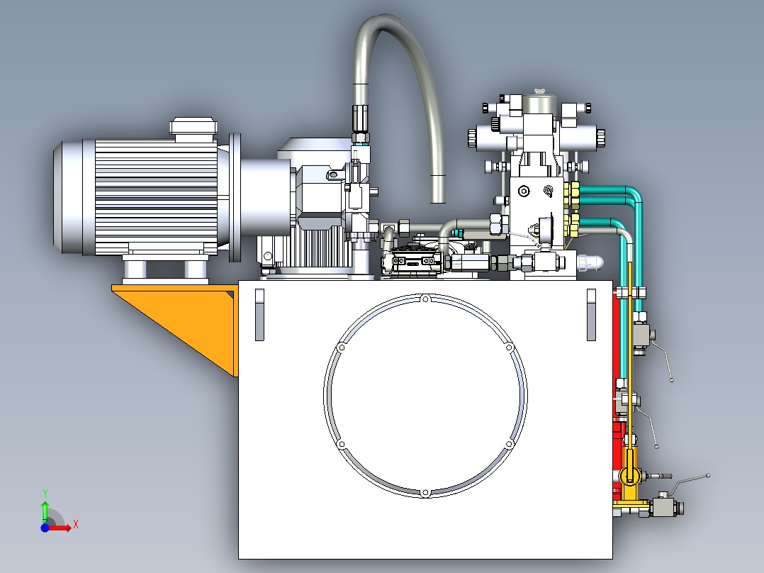 液压动力单元10前视图