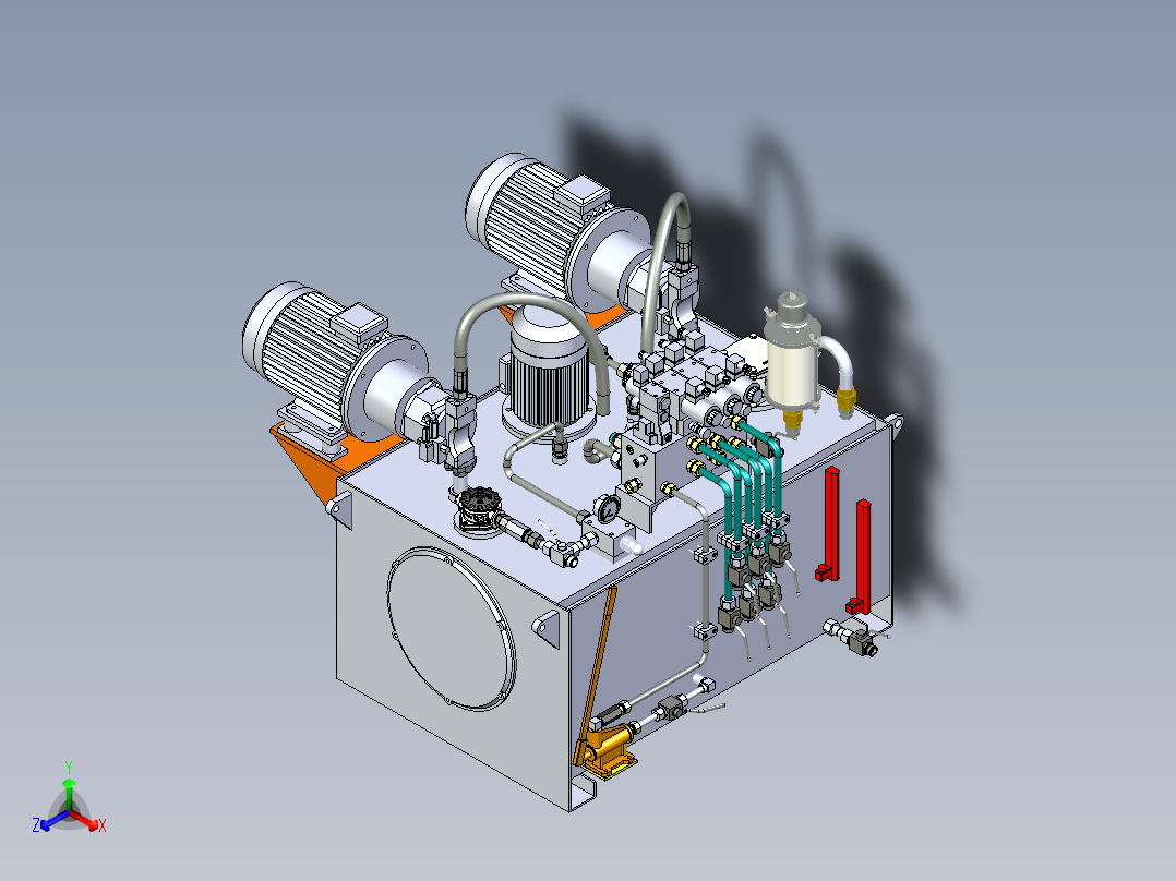 液压动力单元10正等轴测图