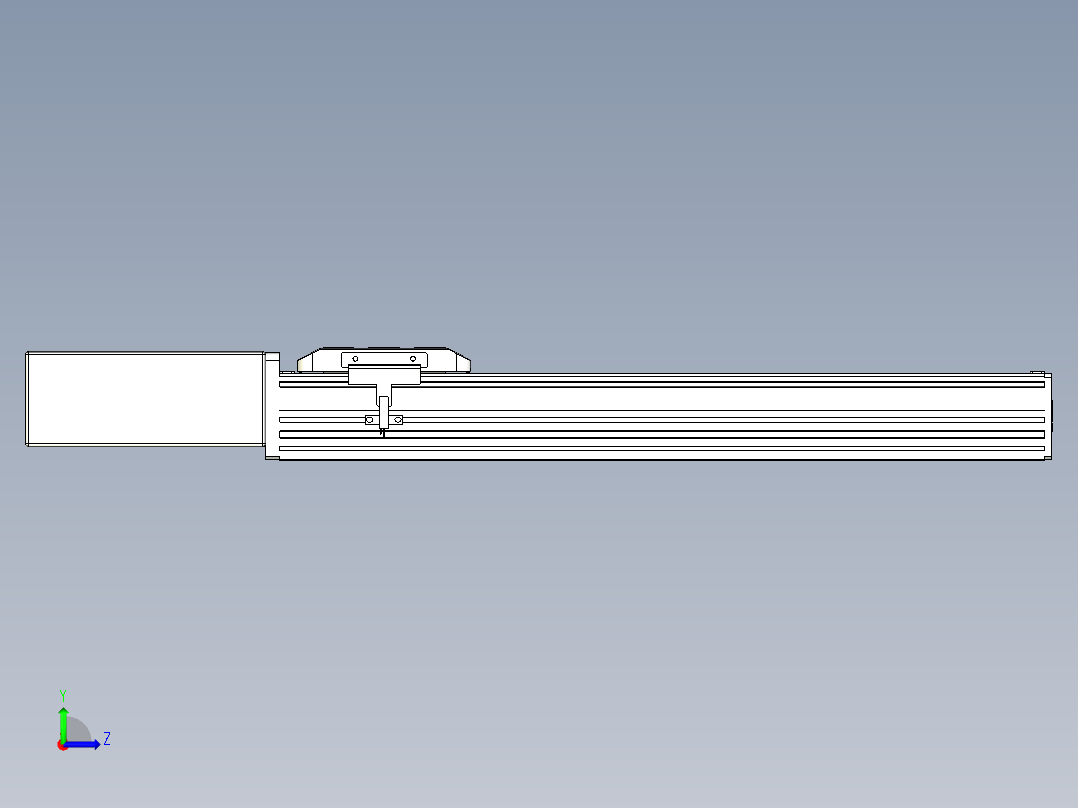 同步带全封闭直线模组TPA-HCB-85D-90-L350-MR-Y-P20-N3左视图