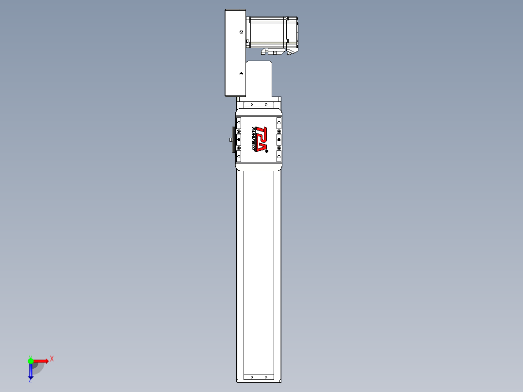 同步带全封闭直线模组TPA-HCB-85D-90-L350-MR-Y-P20-N3俯视图