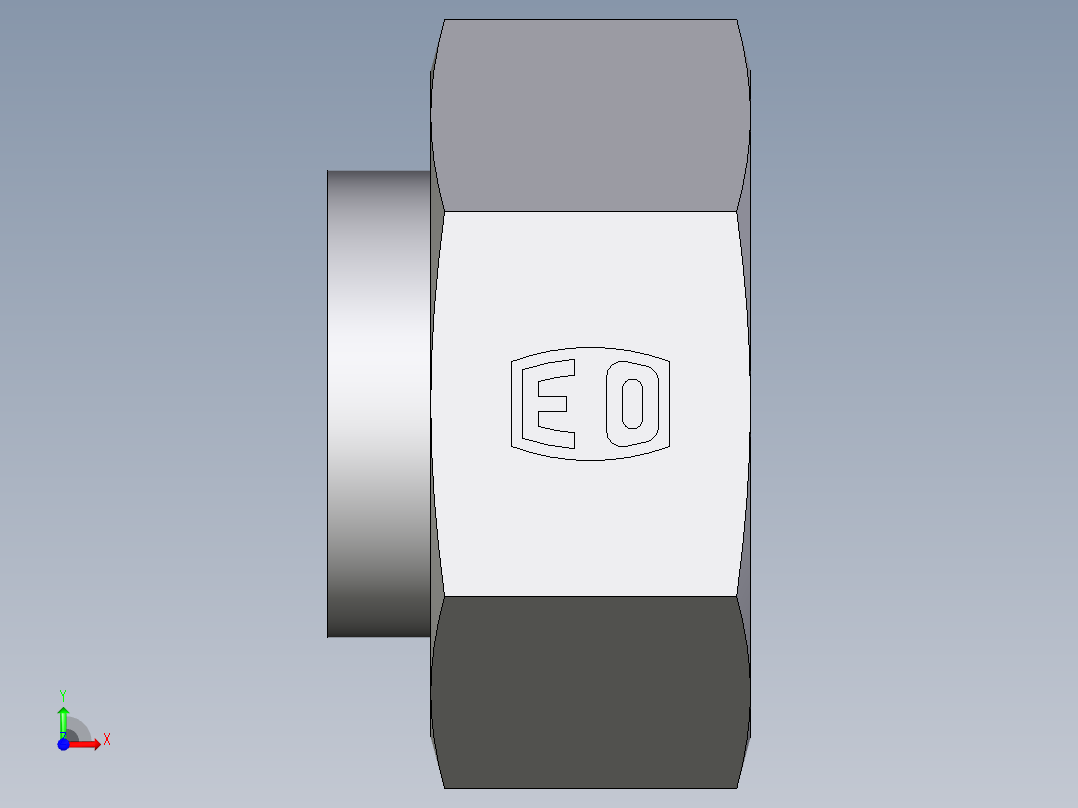 卡套式工业通用硬管接头EO_Blanking_plug_with_nut_for_cones_VKAM35LCF前视图