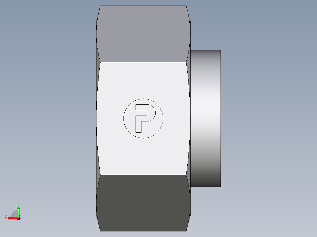 卡套式工业通用硬管接头EO_Blanking_plug_with_nut_for_cones_VKAM35LCF后视图