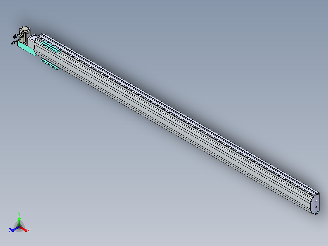 威洛博VBF同步带传动一般环境VBF14-L45-S2150-BL-ZP40-C3正等轴测图
