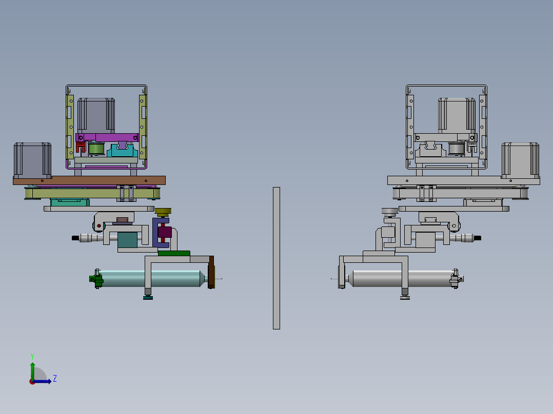 双面点胶设备左视图