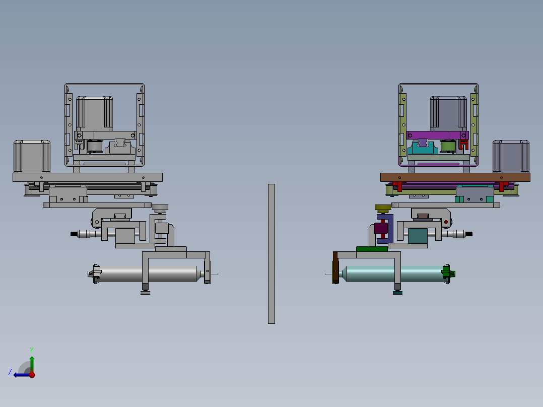 双面点胶设备右视图