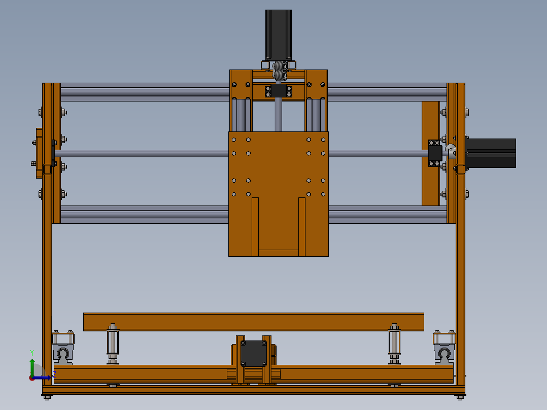 三轴数控刳刨机左视图