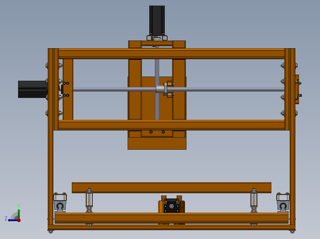 三轴数控刳刨机右视图
