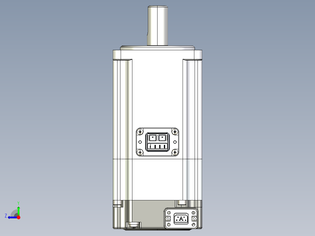 电机MS6H-60TH30BZ3-20P4.IGS右视图