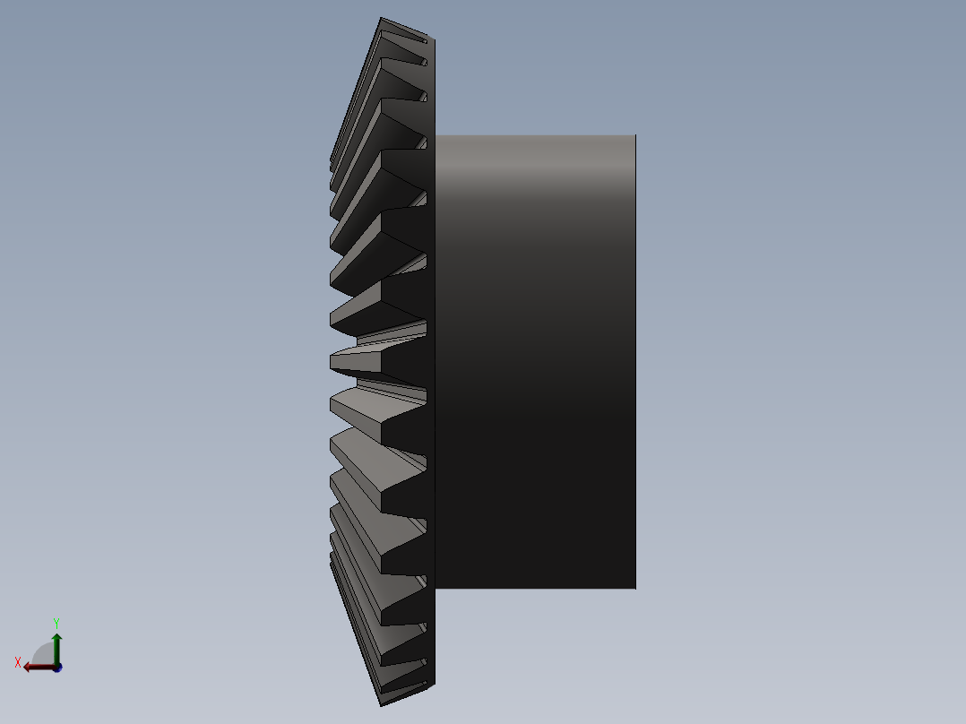 Q130-圆锥齿轮设计系统的开发【三维SolidWorks】右视图