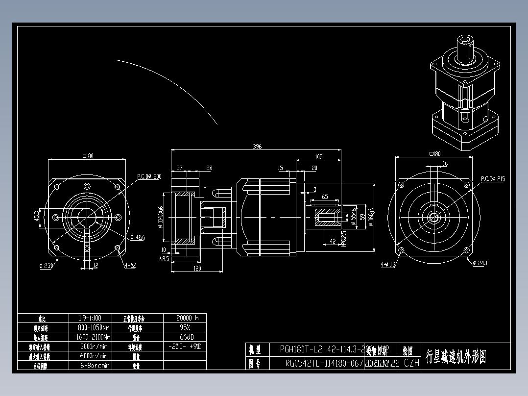 斜齿PGH180T-L2 42-114.3-200-M12 LR120 WZ-JB -12B.DXF