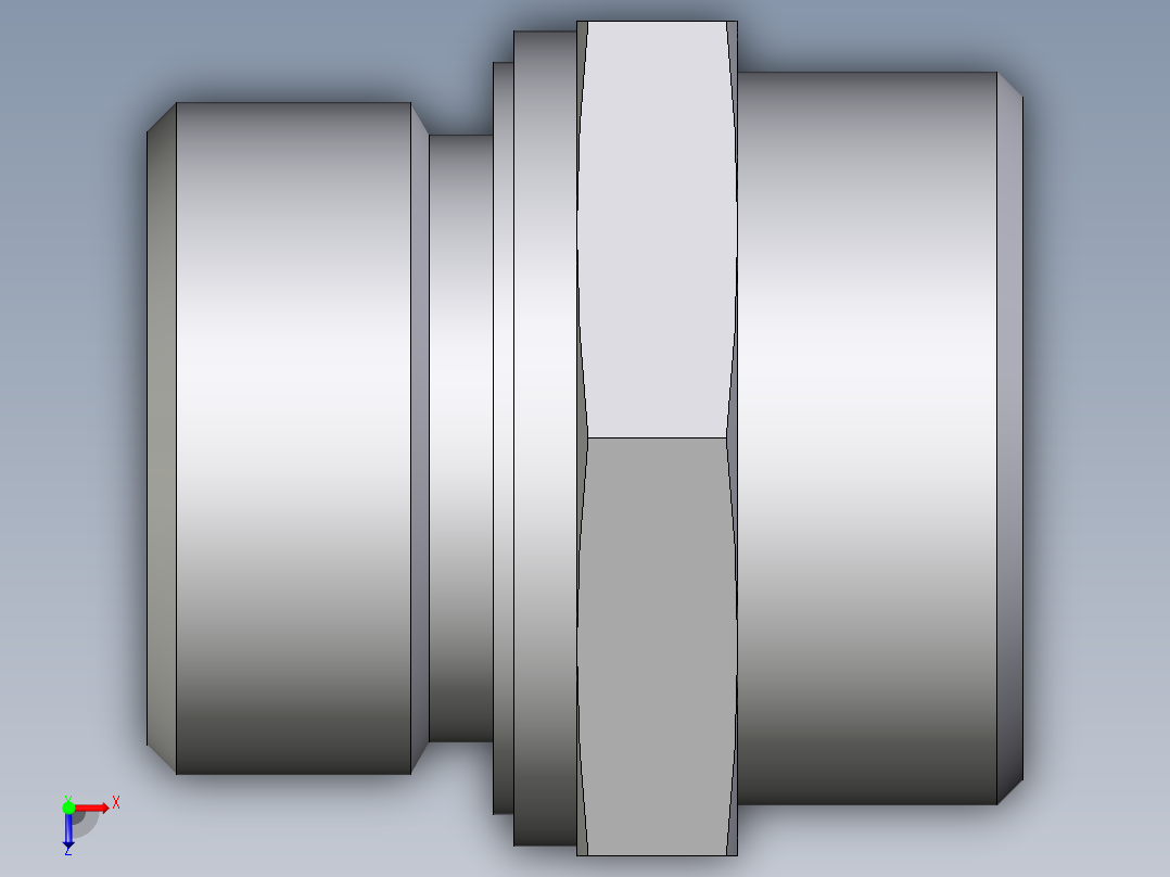 卡套式工业通用硬管接头EO_Male_Stud_connector_GE28LMEDOMD71俯视图