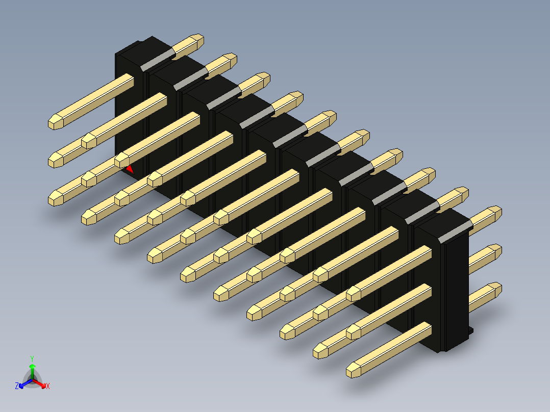 彩色公头100mil（2.54mm）系列-DS1021_black_3x10p_100mil_Type1_rev1.0