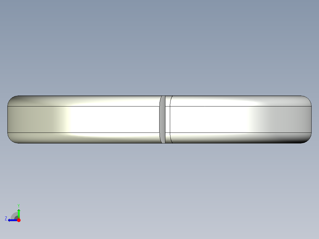 紧固件-IGES 0.3125 Split Washer右视图