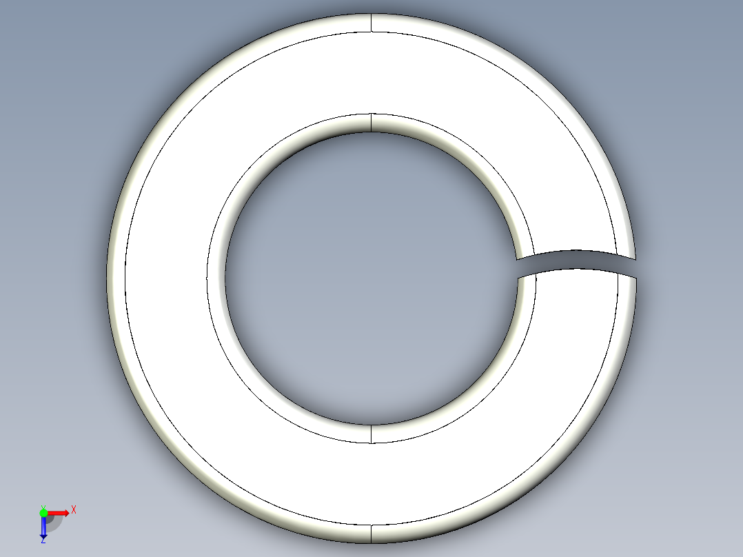 紧固件-IGES 0.3125 Split Washer俯视图