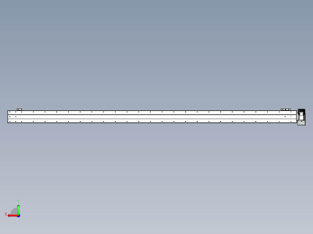 同步带滑台-半封闭B10H-L45-S2250-LD-P40-D3后视图