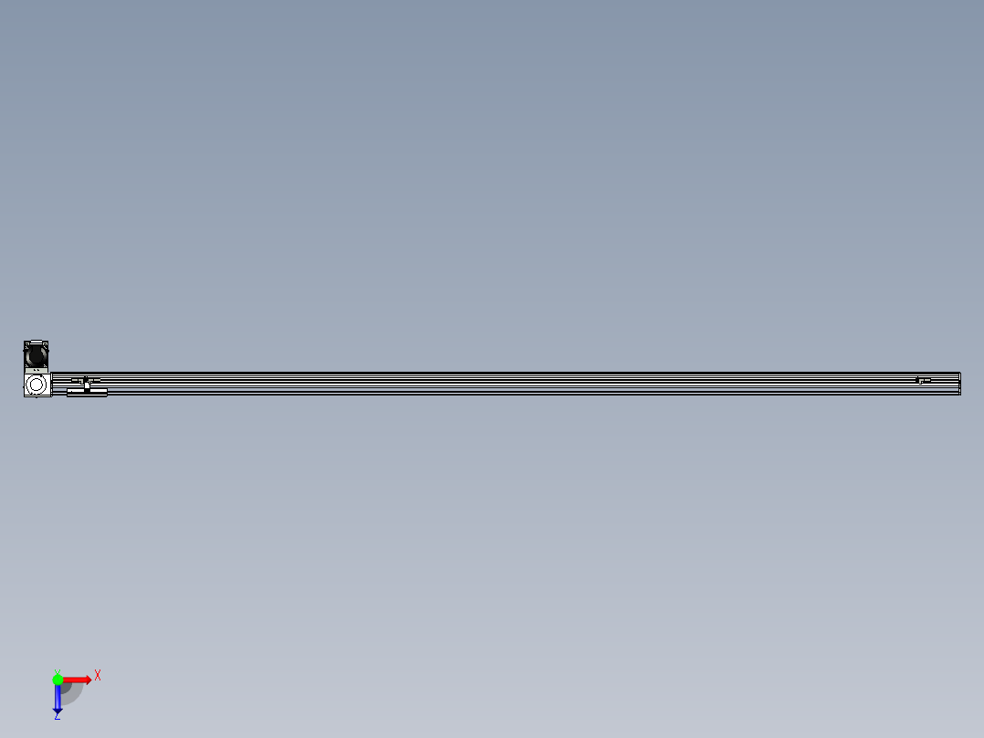 同步带滑台-半封闭B10H-L45-S2250-LD-P40-D3俯视图
