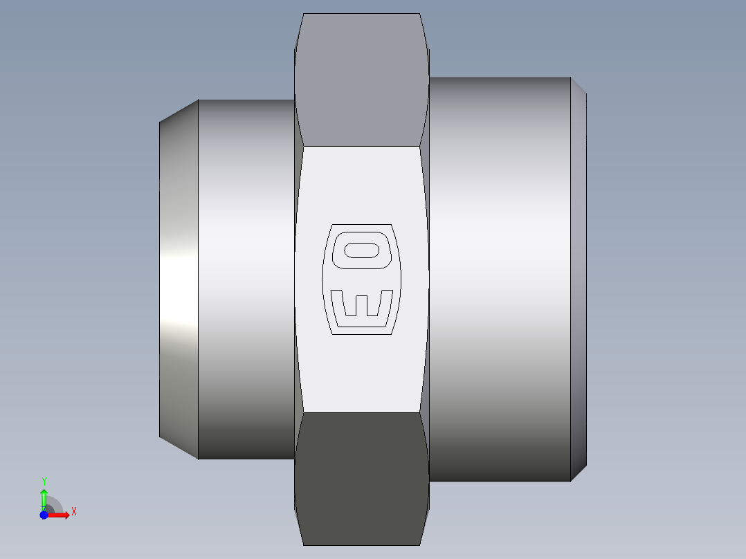 卡套式工业通用硬管接头EO_Weld_connector_AS28L71X前视图