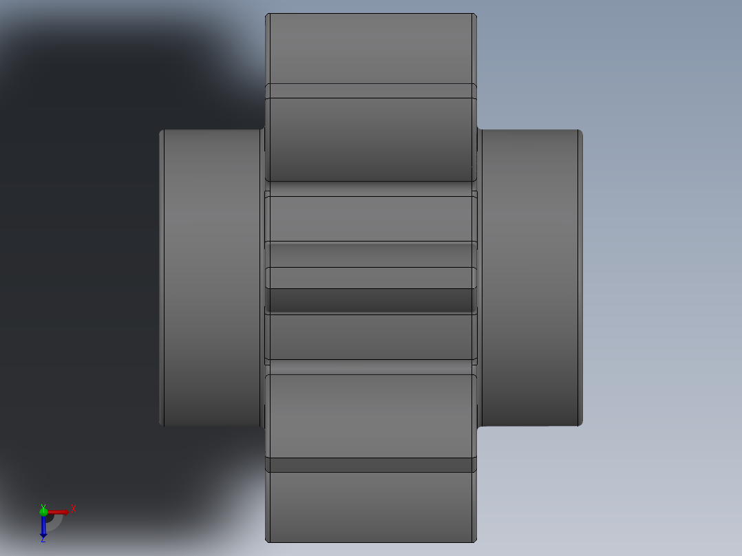 3647 - 4211432 - Medium Stone Grey Technic Gear 8 Tooth.SLDPRT俯视图