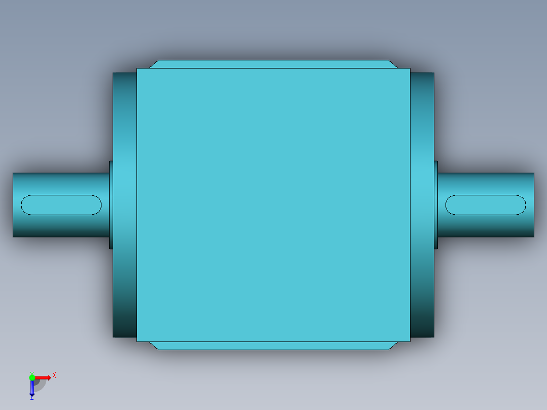 换向器PW170双轴 PGH142-L2 42-114.3-200-M12.stp俯视图