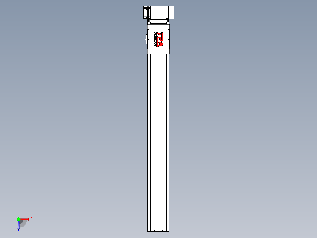 同步带全封闭直线模组TPA-HCB-110D-90-L850-LP-C-P40-N3俯视图