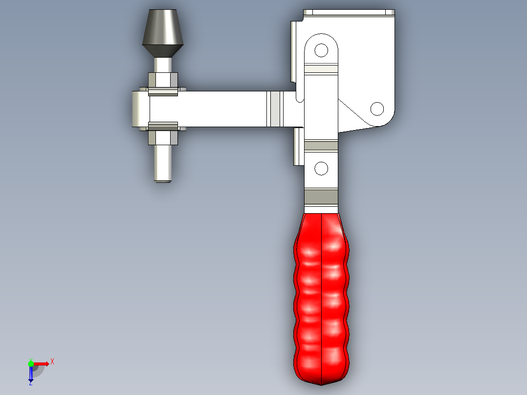 垂直式夾鉗SSP(K)-3D多系列多零件图纸模型俯视图