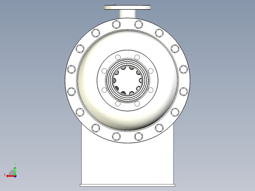 20m²缠绕式螺旋管换热器压力容器设计资料含三维SW+CAD+说明书后视图